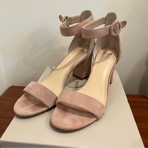 Marc Fisher Pink Suede Sandals Sz 10